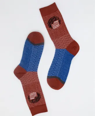 Produktbild von MEGAGROUP 2 Paar Casual Socken Stricksocken Größe 43-46 braun blau