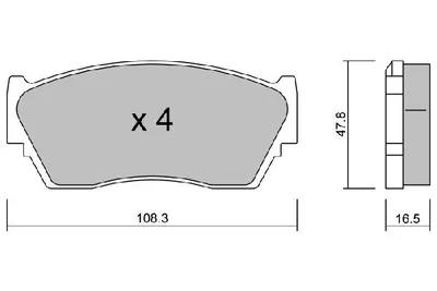 Produktbild von AISIN Bremsbeläge Satz Vorne Bremsklötze für NISSAN 100 NX (B13) BPNI-1902