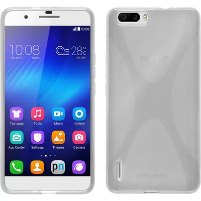 Produktbild von PhoneNatic Case kompatibel mit Huawei Honor 6 Plus - clear Silikon Hülle X-Style + 2 Schutzfolien