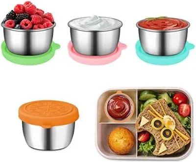 Produktbild von Famanu Lebensmittelbehälter 4 Stück 50 ml - wiederverwendbare Snackdosen für Kinder