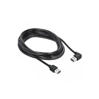Produktbild von DeLOCK 3m USB 2.0 A m/m 90°, 3 m, USB A, USB A, USB 2.0, Männlich/Männlich, Schwarz