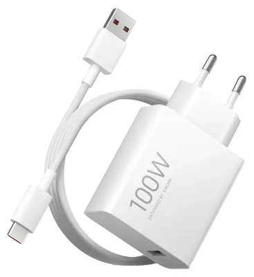 Zdjęcie produktu dla Super szybka ładowarka podróżna Xiaomi 100W Travel Charger Combo Set (Type-A) UE, z kablem w zestawie, biała
