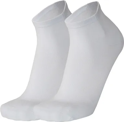 Tobeni 6 Paar Bambus Kurz-Socken ohne Gummi für Damen und Herren Weiß