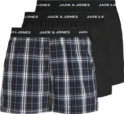 Produktbild von Jack&Jones Boxershorts 3er-Pack schwarz/kariert XXL