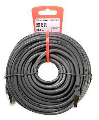 Produktbild von ViVanco™20245 20 m Kategorie 5e Netzwerkkabel - Zweiter Anschluss: 1 x RJ-45 Network - Male - Abschirmung - Grau