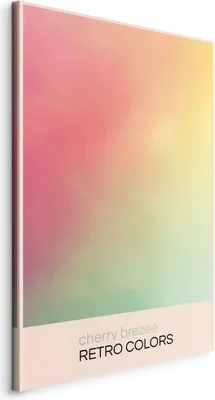Produktbild von Italienischer Leinwand Leinwandbild - Cherry Breeze - Pastel Gradient in Delicate Retro Colors 80x120 cm Abstrakt n-H-10017-b-a