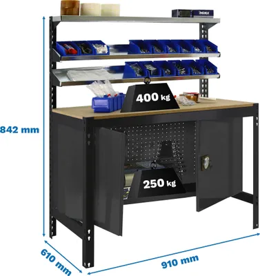 Produktbild von SIMONWORK BT1 CABINET 900 Metallschrank ANTRACITE/MADEIRA