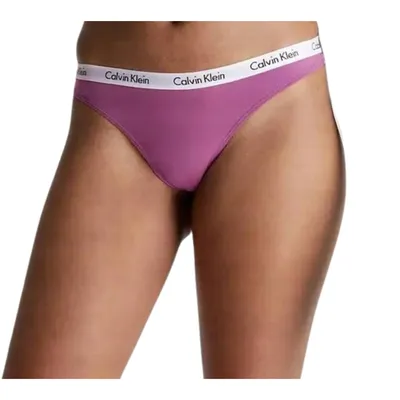Produktbild von Calvin Klein Damen-Tanga CK92-0Z8A4 S Violett Logo-Bund Modal-Mix