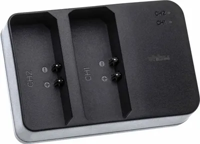 Produktbild von vhbw Dual Ladegerät kompatibel mit Godox VB19, VB18 Kamerablitz Studioblitz - Ladeschale + Micro-USB Kabel Ladeanzeige
