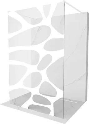 Image de Mexen Kioto paroi de douche 120 x 200 cm, Transparent/Blanc motif 8 mm, Blanc - 800-120-002-20-97