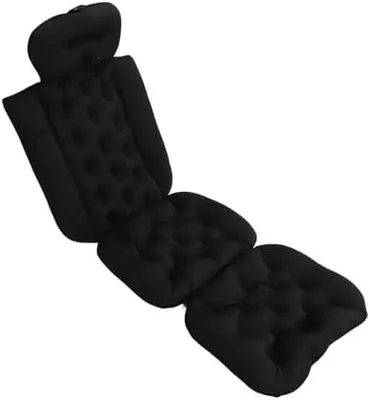 Obrázok produktu pre Vankúš do vane 132 cm, pre dospelých, odnímateľný, s prísavkami, do vane, čierny