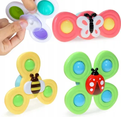 Produktbild von 3 sensorische Saugnäpfe Rassel-Spinner ME-042