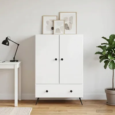 Produktbild von vidaXL Sideboard Hochglanz Weiß 66 x 34,5 x 95 cm Holzwerkstoff