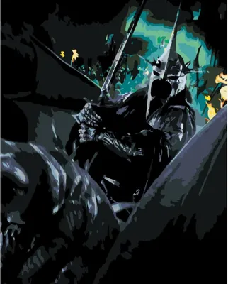 Produktbild von PAINTING BY NUMBERS Gemälde Nazgul Herr der Ringe 40x50 cm