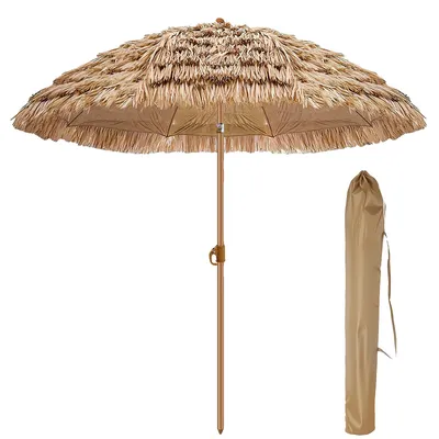 Productafbeelding van Strandparasol, UPF 30 bescherming, verstelbare hellingshoek, khaki kleur