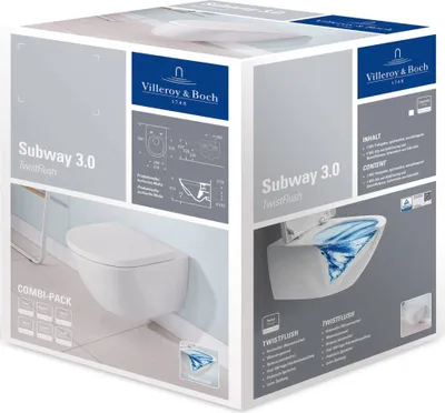 Produktbild von Villeroy & Boch Combi-Pack Subway 3.0 370x560x360mm ov wandh Abg waagr TwistFlush we Alpinc+, 1 Stk.