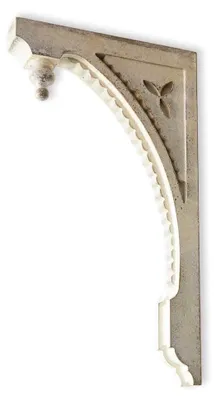 Produktbild von Wandornament 2er Set Bizue, Shabby Chic, Geeignet für Wände und Türrahmen, Rustikaler Vintage-Charme, Wandobjekt, Wanddekoration, Polyresin, Antikweiß