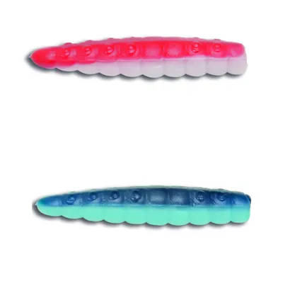 Produktbild von Magic Trout Bienenmaden 2,5cm B-Maggot rot-weiß Knoblauch 10 Stück