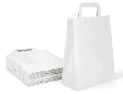 Zdjęcie produktu dla Torebki papierowe kraft z uchwytem na prezenty wesele urodziny 50 szt.