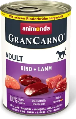 Zdjęcie produktu dla animonda GranCarno Original, Dorosły, Wołowina, Jagnięcina, 400 g, Bez cukru, Bez soi