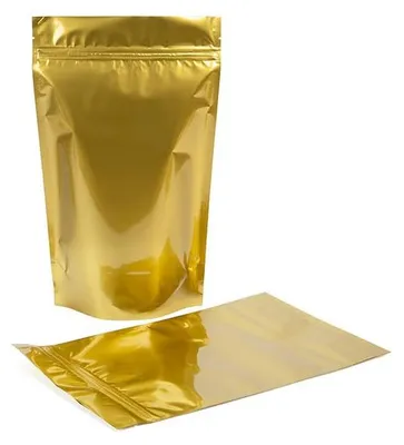 Produktbild von Standbodenbeutel Gold 17x8x28.5cm | 340 Gramm (100 Stück) [ZBGM4G]