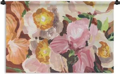 Produktbild von MuchoWow® Wandteppich Wandbehang Blumen - Pflanzen - Orchidee - Kunst 150x100 cm Tapisserie Dekoration Wandtuch - Waschbar - Tapisserien - Wand-Decke