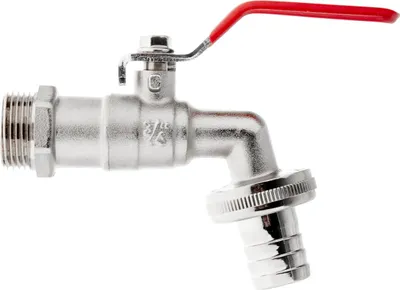 Image de GEKO Valve de jardin, entrée 3/4", sortie 3/4" + raccord de tuyau 3/4" - G70188