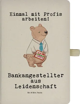 Produktbild von Mr. & Mrs. Panda Skizzenbuch Bankangestellter Leidenschaft - Transparent - Geschenk, Skizzenheft, Spruch, Journal, Kladde, Tagebuch, Lustig, Beruf, notizbuch, Bänker