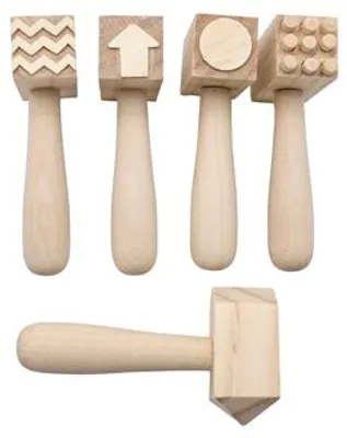 Produktbild von EDUPLAY 370074 Musterhämmer Holz 5er Set