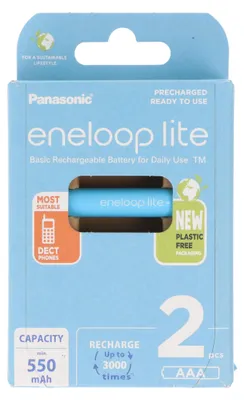 Produktbild von Sanyo BK-4LCCE/2BE, Akku, Blau, Nickel-Metallhydrid (NiMH), 550 mAh, 1,2 V, AAA