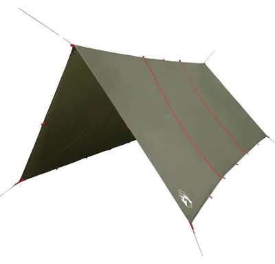 Image de vidaXL Tarp vert olive 451x420 cm Imperméable à l'eau