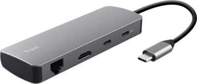 Produktbild von Trust 25672 Schnittstellen-Hub USB Typ-C Grau