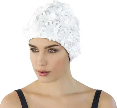 Produktbild von Fashy Flower Bathing Cap White