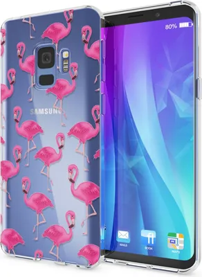 Produktbild von Samsung Galaxy S9 Hülle Handyhülle von NALIA, Slim Silikon Motiv Case Schutzhülle Flamingo Pink