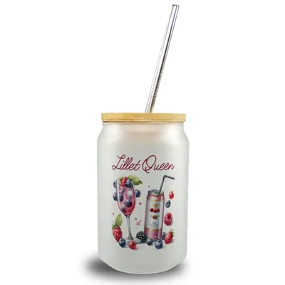 Produktbild von Lillet Queen Trinkglas mit Bambusdeckel