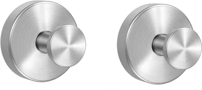 Imagen del producto de Ganchos de acero inoxidable, 2 unidades, autoadhesivos, para baño y cocina