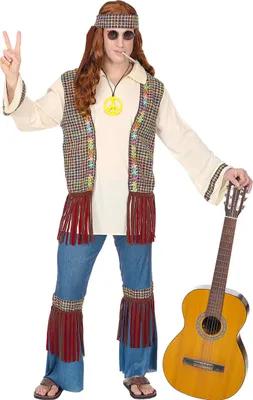 Produktbild von Peace-Kostüm für Herren Hippie Karnevalskostüm bunt