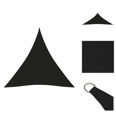 Produktbild von vidaXL Sonnensegel Oxford-Gewebe Dreieckig 5x5x5 m Schwarz - Sonnenschirme & Sonnenschutze