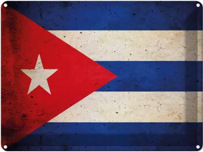 Produktbild von vianmo Blechschild 30x40 cm Flagge Kuba Cuba Fahne Wappen