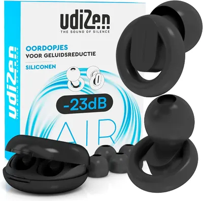 Imagen del producto de Tapones para los oídos con reducción de ruido, 23 dB, de silicona, reutilizables, para dormir y viajar