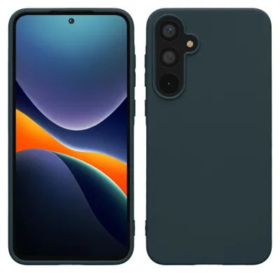 Produktbild von kwmobile Handyhülle für Samsung Galaxy A55 5G Hülle - TPU Case - Kabelloses Laden - Schutzhülle Cover in Dunkler Schiefer