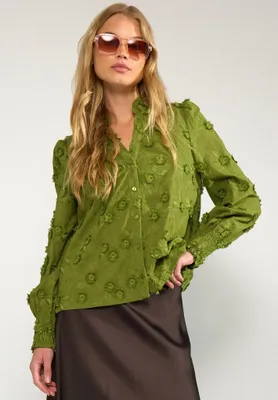 Produktbild von Nümph Nulenea Bluse, Modell 4060, Farbe: Grün (Calla)
