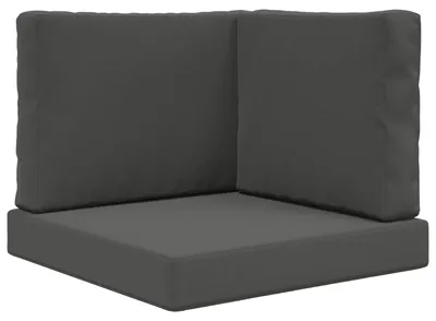 Image de Coussins de canapé d'extérieur vidaXL, lot de 3, anthracite, polyester