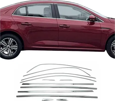 Zdjęcie produktu dla Listwy okienne do Renault Megane Limo 2016-2025 stal nierdzewna chrom 12x