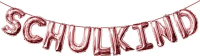 Produktbild von Oblique Unique Schulkind Folienballon Girlande Schuleinführung Einschulung Schulanfang Feier Deko - roségold