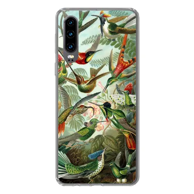 Produktbild von MuchoWow® Handyhülle Schutzhülle Hülle für Huawei P30 Trochilidae - Alte Meister - Kunst Silikon Softcase Handy Hülle - Kartenbesitzer