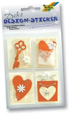 Produktbild von Folia Deko 3D Design Sticker, 4 Motive Ganzjahr Set 7