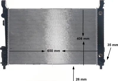 Produktbild von MAHLE CR 781 000S Kühler Wasserkühler Motorkühler passend für MERCEDES-BENZ A-Klasse (W169) B-Klasse (W245)