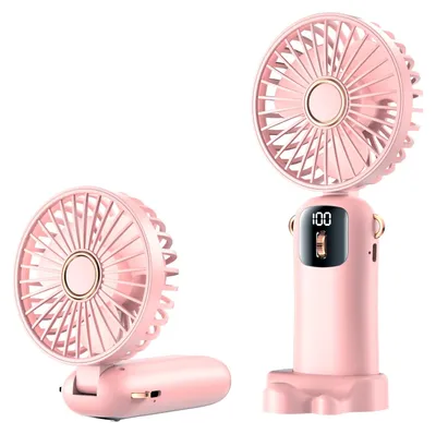 Produktbild von USB-Handventilator mit Digitalanzeige, kleiner Ventilator für Büro und Studenten, tragbare Mini-Klimaanlage