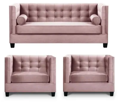 Produktbild von Sofagarnitur Couch Samt Polster couchen komplett set garnituren wohnzimmer möbel
